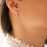 Boucle oreille plaque or zadig petit modele